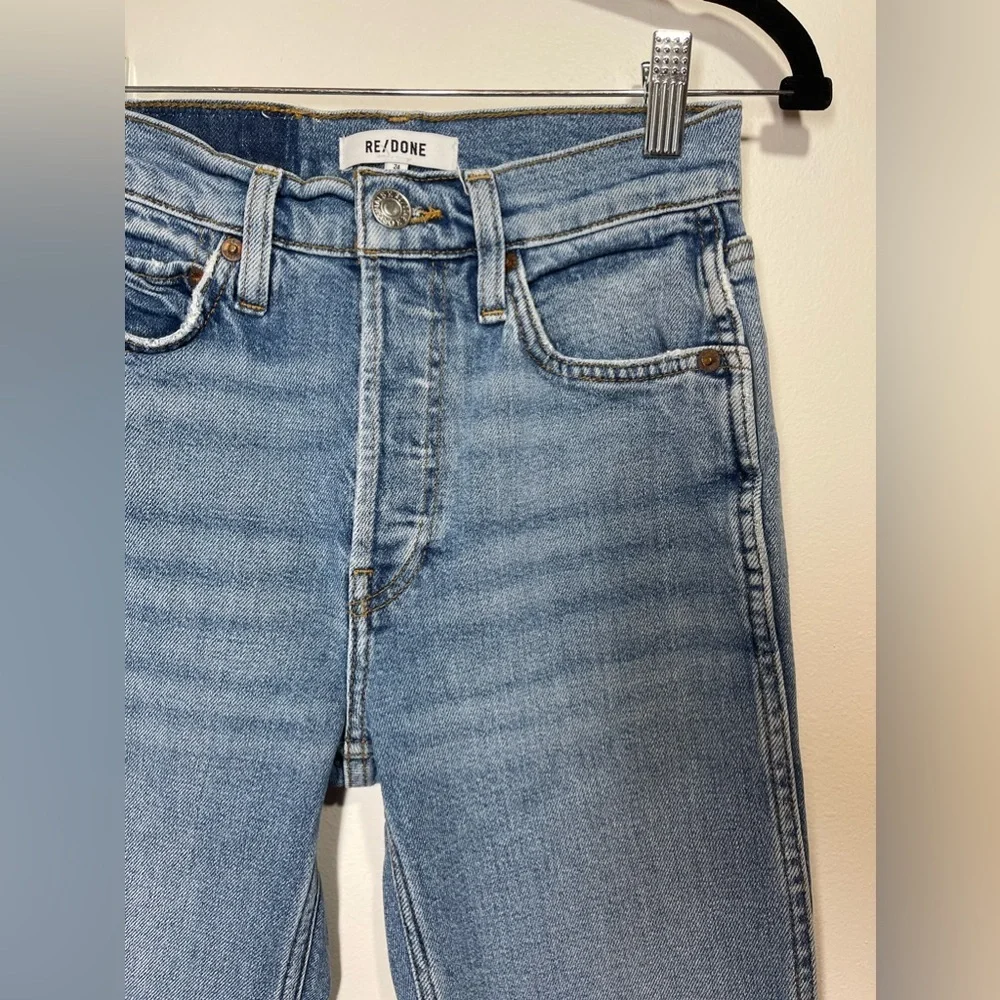 RE/DONE Jeans Women’s Size 24 Originals 80s Slim Straight in Brisk Blue‎